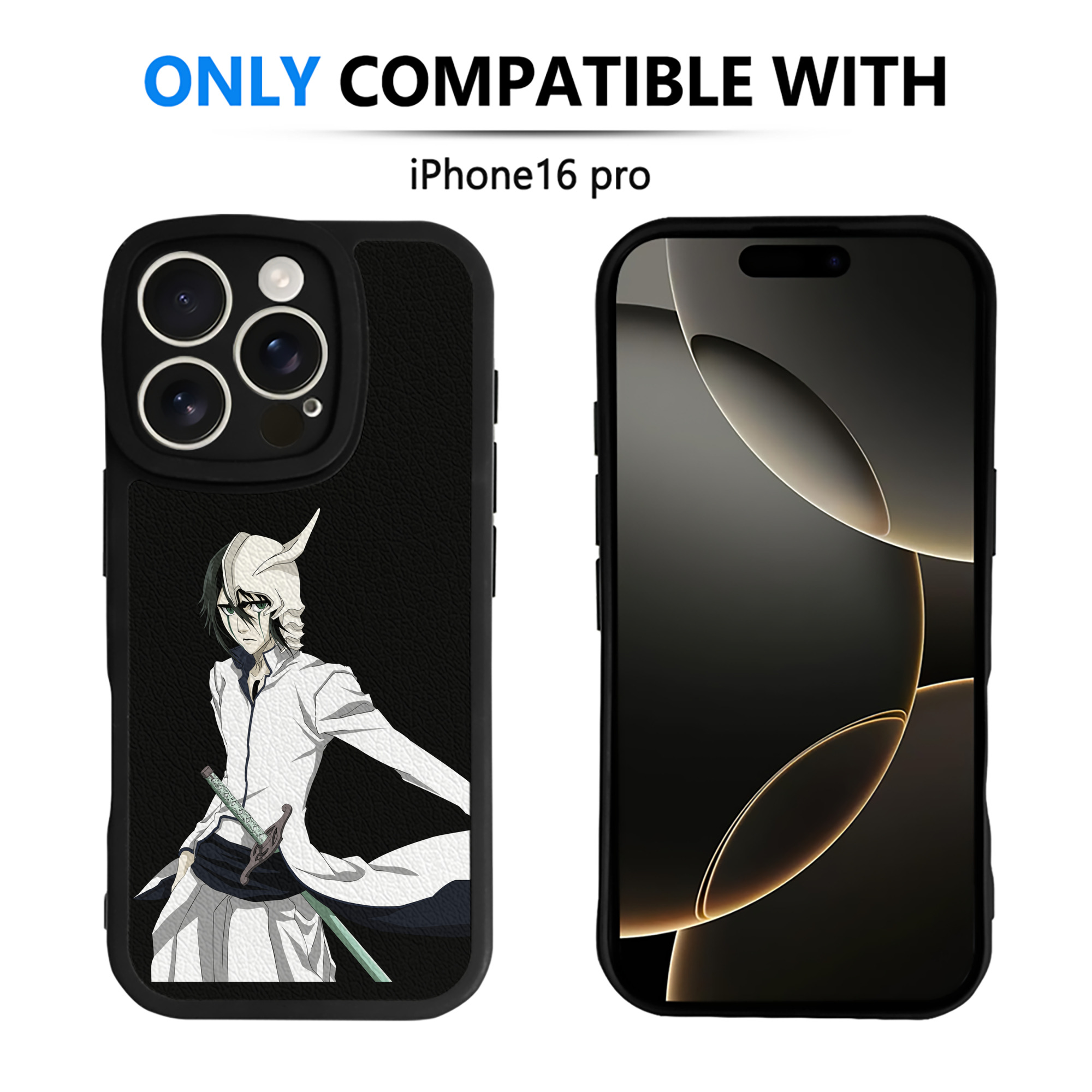 （画像用） ブリーチ ウルキオラ·シファー BLEACH Ulquiorra cifer 【iPhone 16シリーズ対応】シリコンスマホケース（レザー調） 材質：シリコン